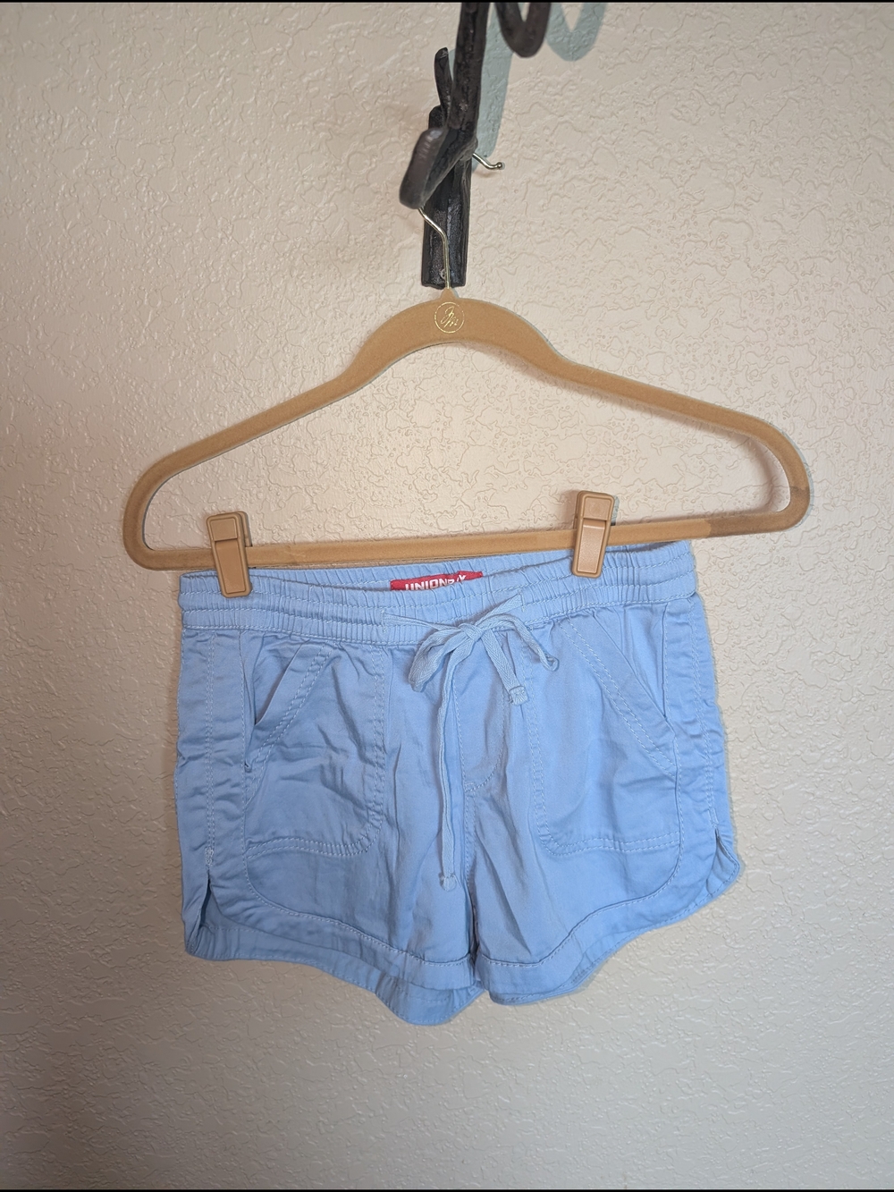 ⚡3/$20 Union Bay Light Blue Cotton Women's Drawstring Shorts
